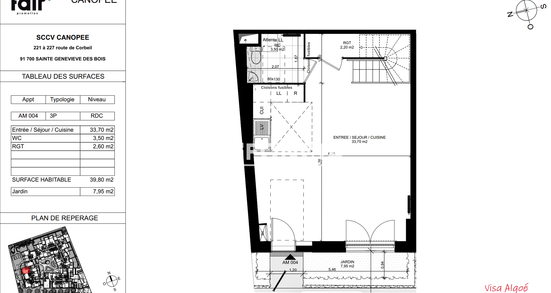 Appartement 3 pièces (78.65 m²) à louer - Sainte-geneviève-des-bois (91700)