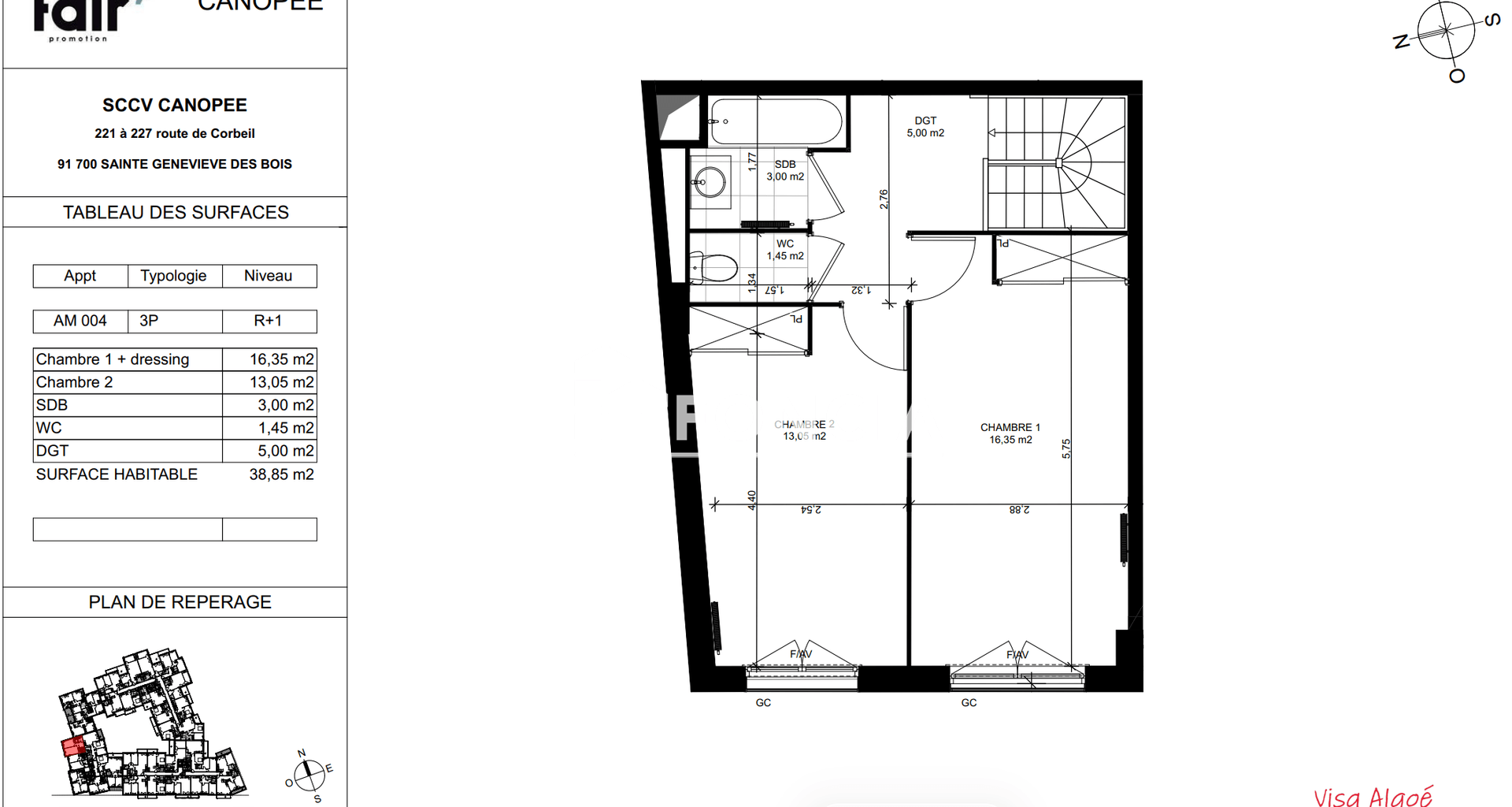 Appartement 3 pièces (78.65 m²) à louer - Sainte-geneviève-des-bois (91700)