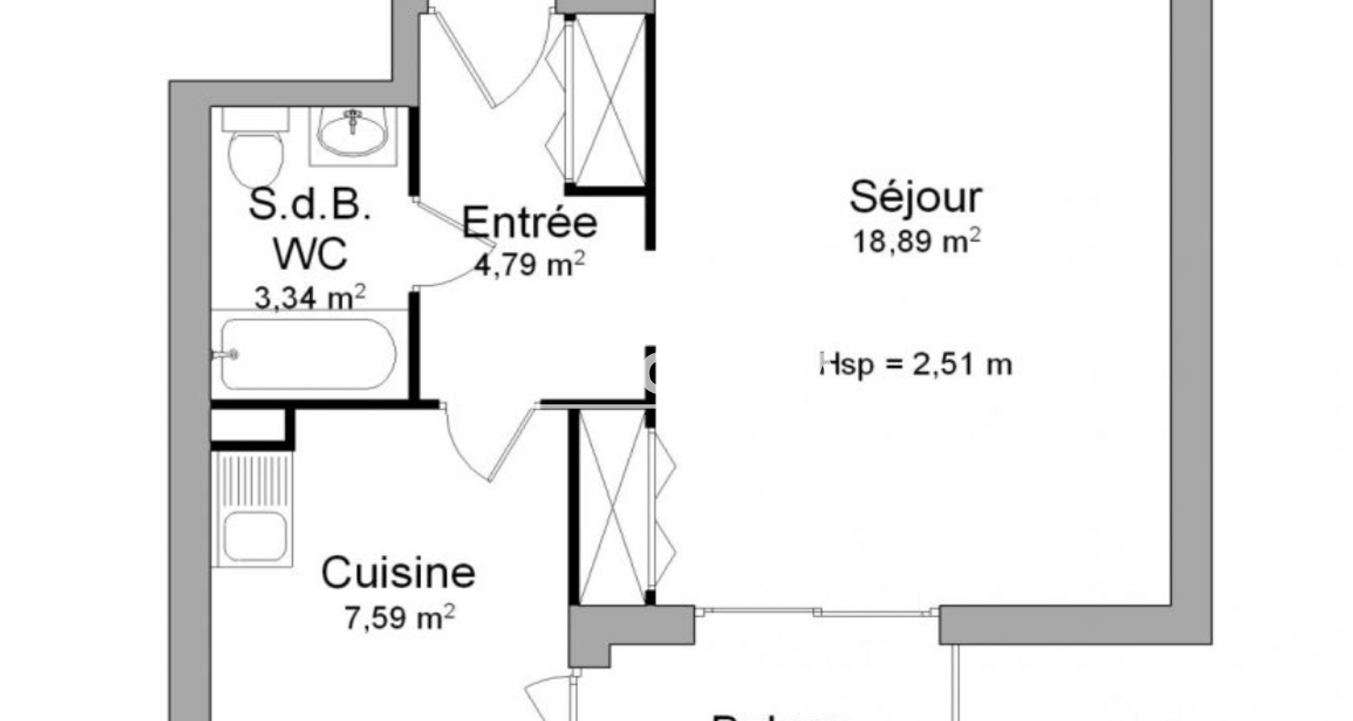 Studio (34.61 m²) à vendre - Grenoble (38100)