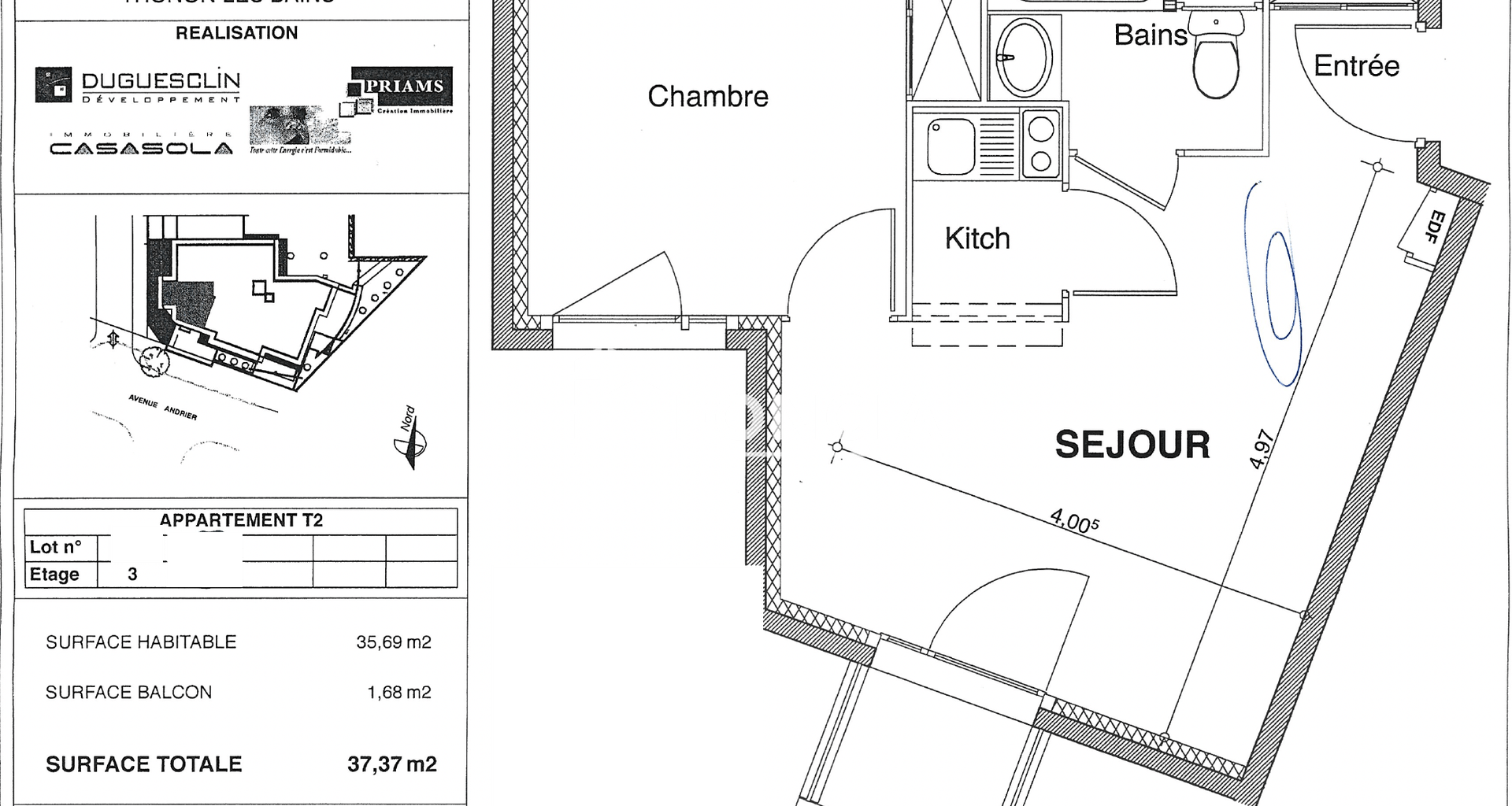 Studio (20 m²) à vendre - Thonon-les-bains (74200)