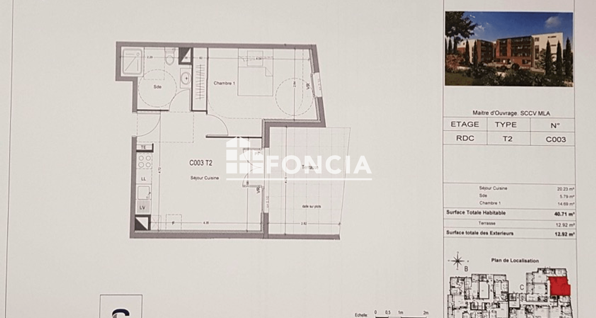 Appartement 2 pièces (40.71 m²) à louer - Morières-lès-avignon (84310)
