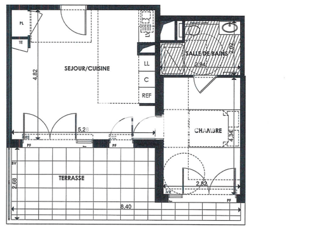 Appartement 2 pièces (42.53 m²) à louer - Marseille 4ᵉ (13004)