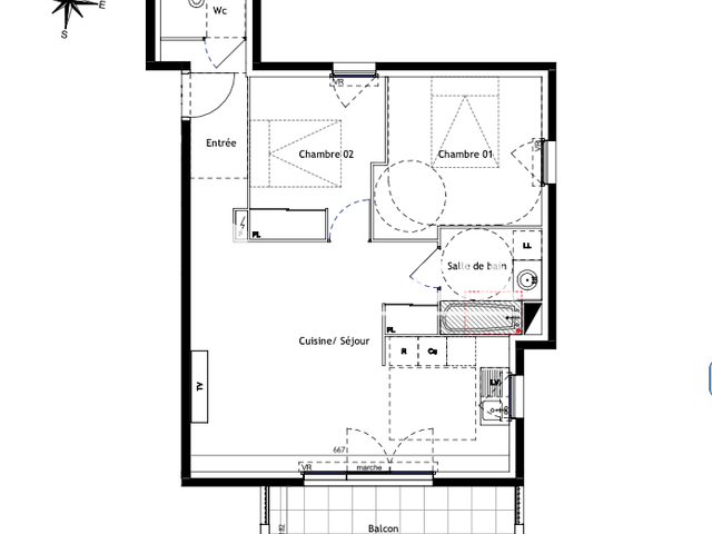 Appartement 3 pièces (60.6 m²) à louer - Nimes (30000)