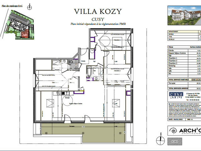 Appartement 4 pièces (115 m²) à louer - Cusy (74540)