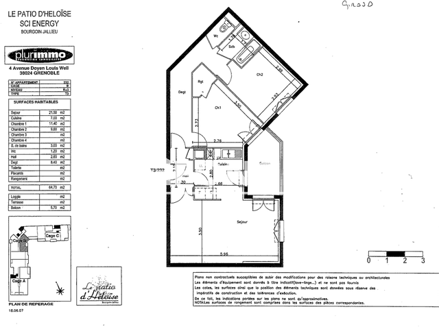 Appartement 3 pièces (64.7 m²) à louer - Bourgoin Jallieu (38300)