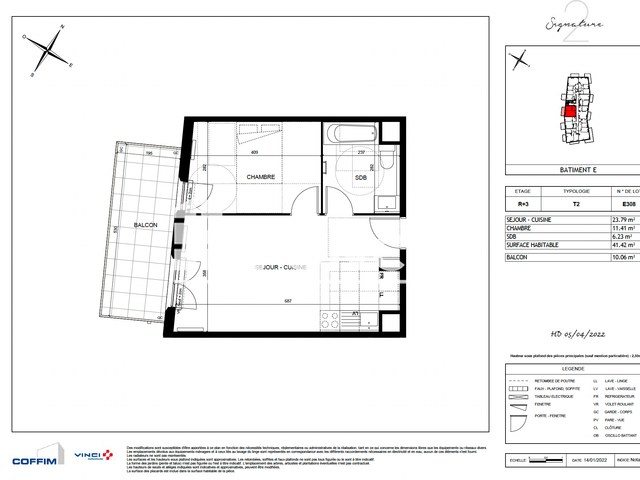 Appartement 2 pièces (41.42 m²) à louer - Marseille 9ᵉ (13009)