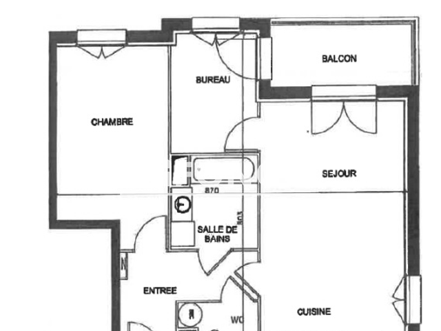 Appartement 2 pièces (55.24 m²) à louer - Amiens (80000)