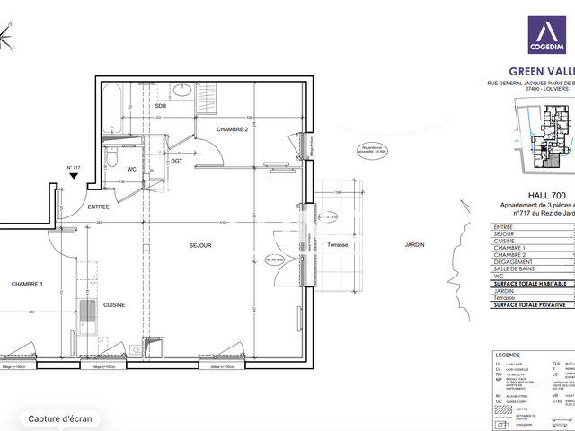 Appartement 3 pièces (71.94 m²) à louer - Louviers (27400)