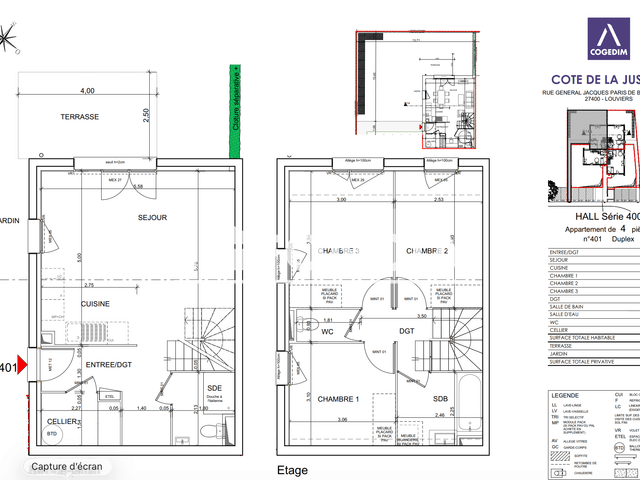 Appartement 4 pièces (80.99 m²) à louer - Louviers (27400)