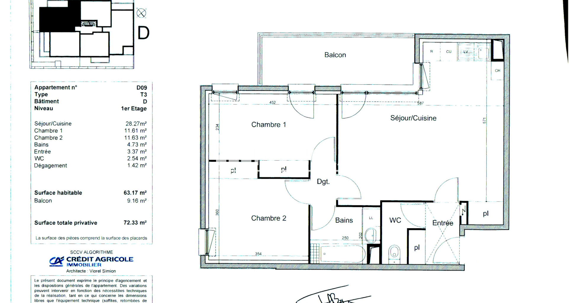 Appartement 3 pièces (63 m²) à louer - ÉPinay-sur-orge (91360)