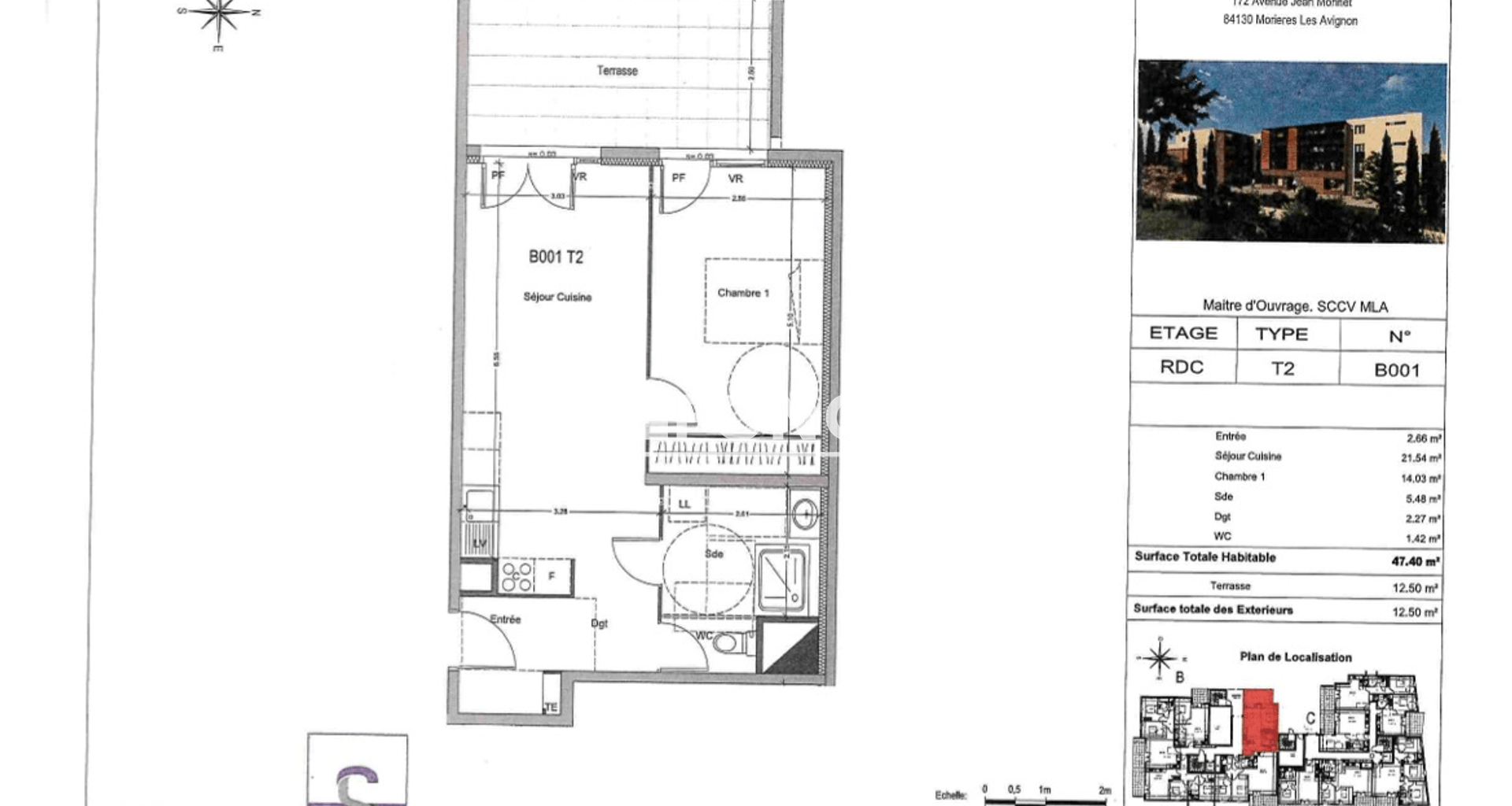 Appartement 2 pièces (47.4 m²) à louer - Morières-lès-avignon (84310)