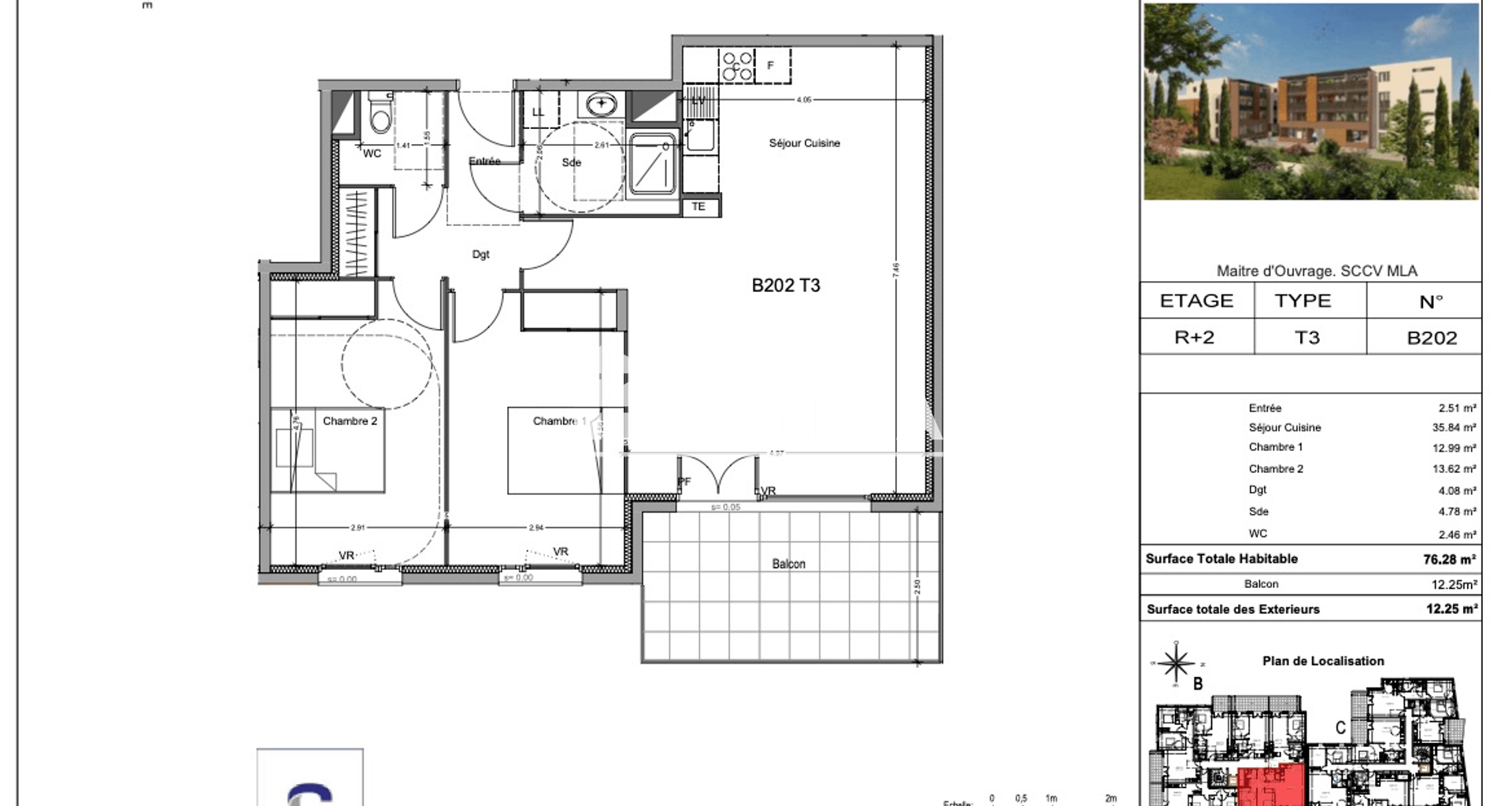 Appartement 3 pièces (76.4 m²) à louer - Morières-lès-avignon (84310)