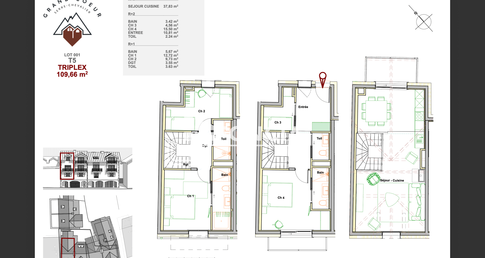 Appartement 5 pièces (110 m²) à vendre - Saint-chaffrey (05330)