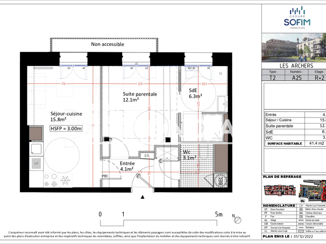 Appartement 2 pièces (41.4 m²) à louer - Arras (62000)