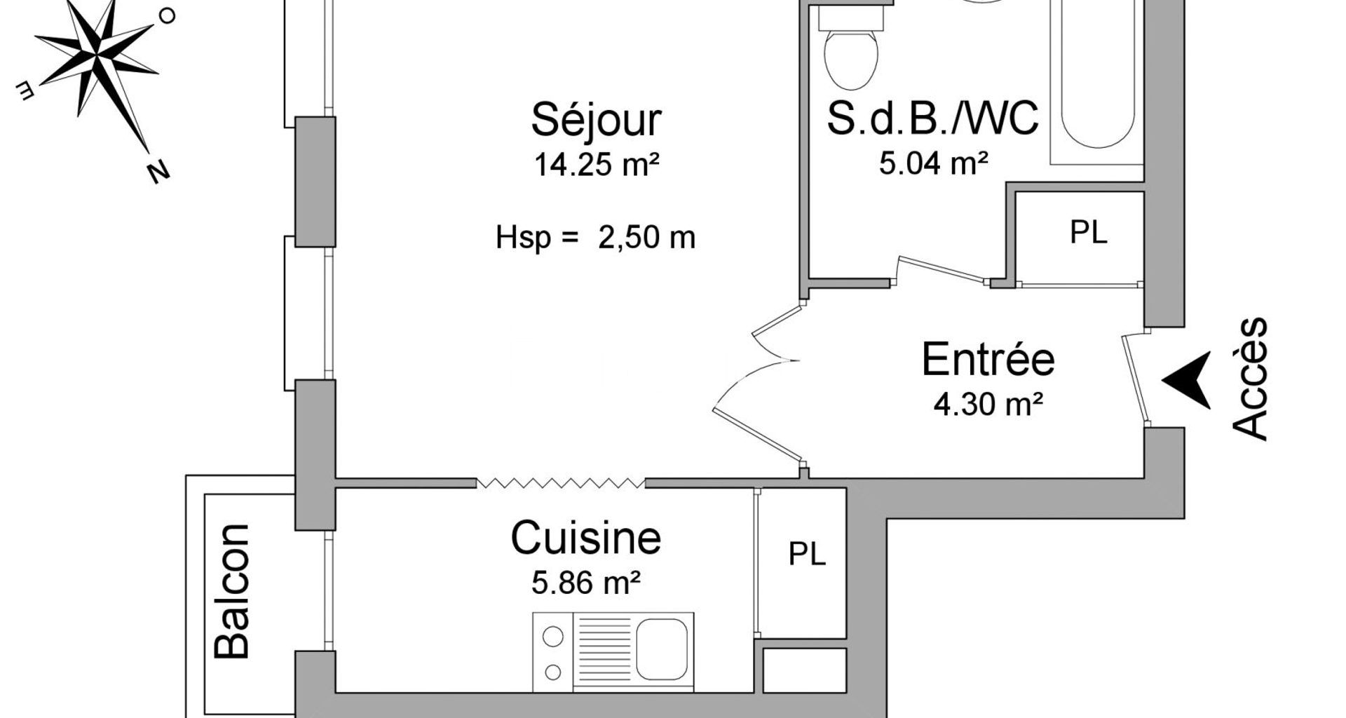 Studio (29.45 m²) à louer - Tours (37000)