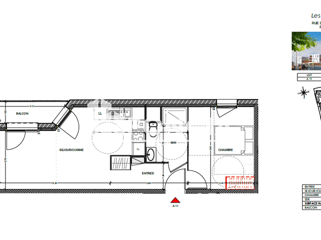 Appartement 2 pièces (42.15 m²) à louer - Louviers (27400)