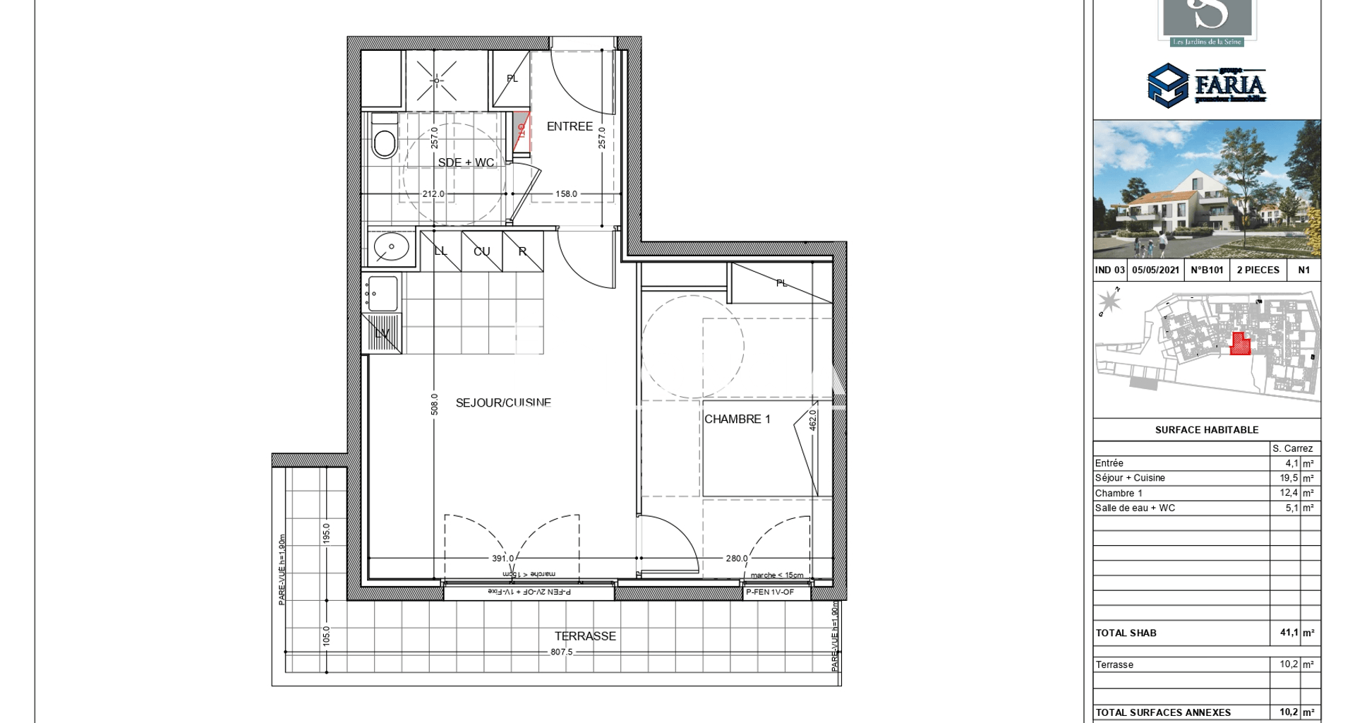 Appartement 12 pièces (40 m²) à louer - Saint-pierre-du-perray (91280)