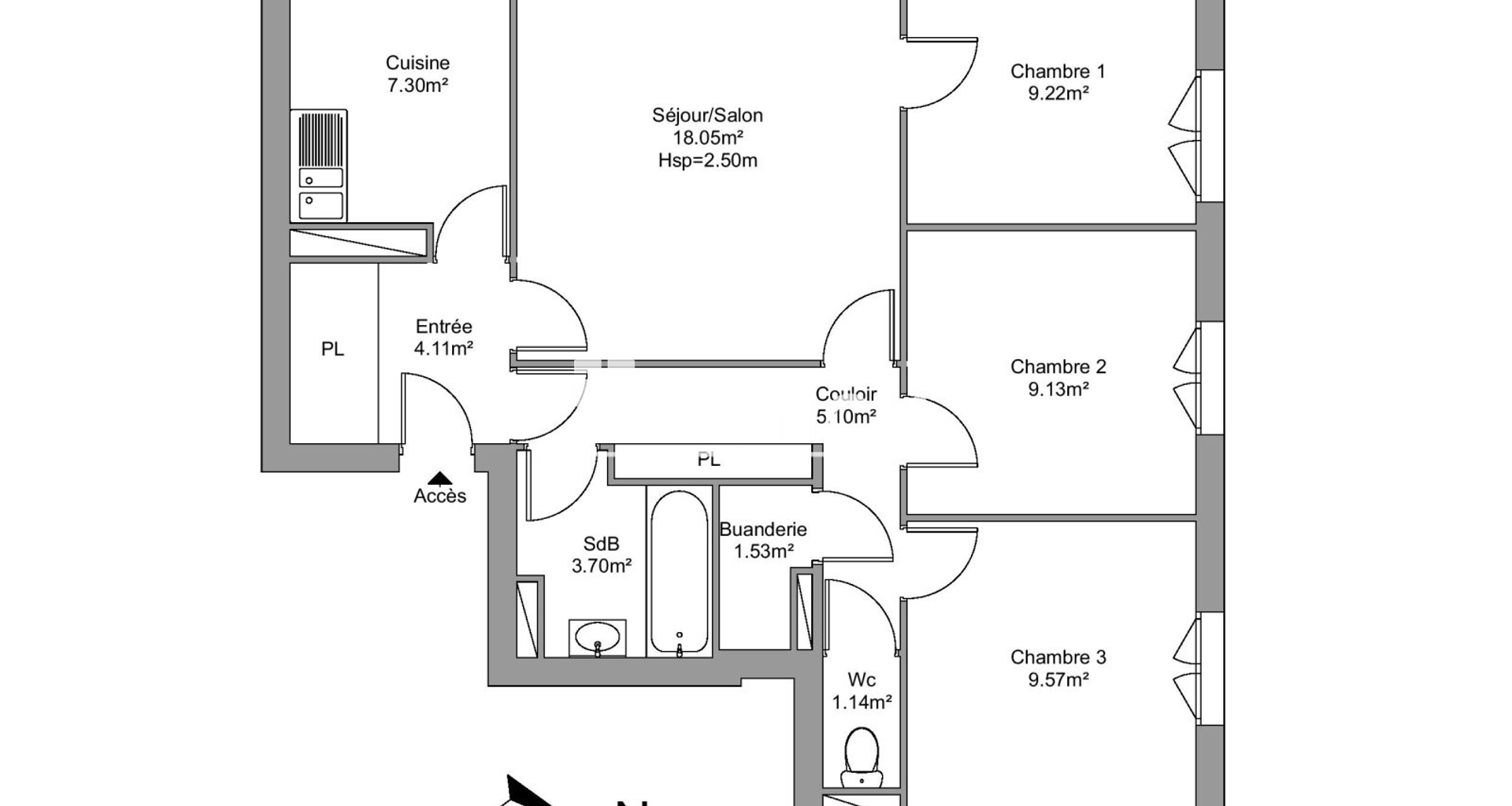 Appartement 4 pièces (69 m²) à louer - Taverny (95150)
