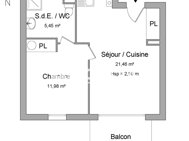 Appartement 2 pièces (38.75 m²) à louer - Somain (59490)