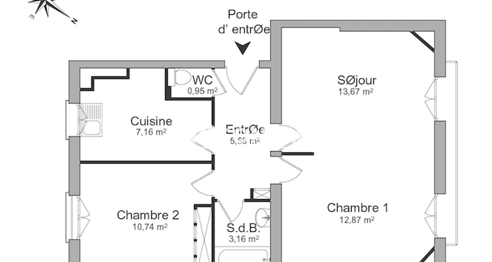 Appartement 2 pièces (53.67 m²) à louer - Nogent-sur-marne (94130)