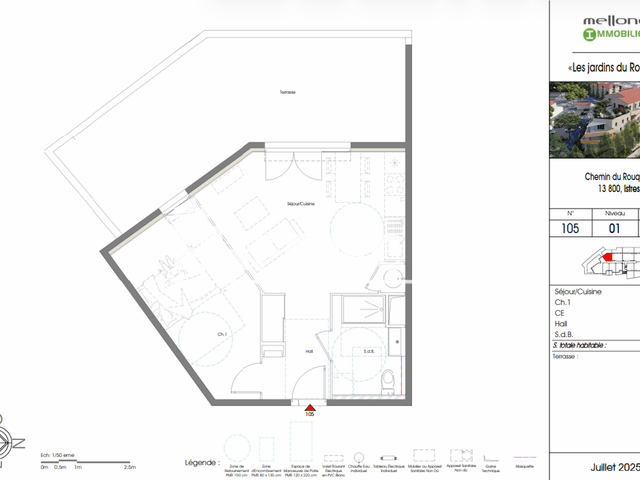 Appartement 2 pièces (43.98 m²) à louer - Istres (13800)