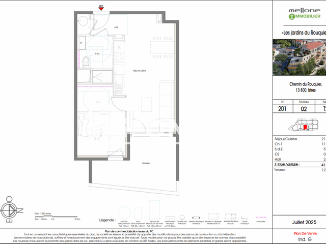 Appartement 2 pièces (41.52 m²) à louer - Istres (13800)