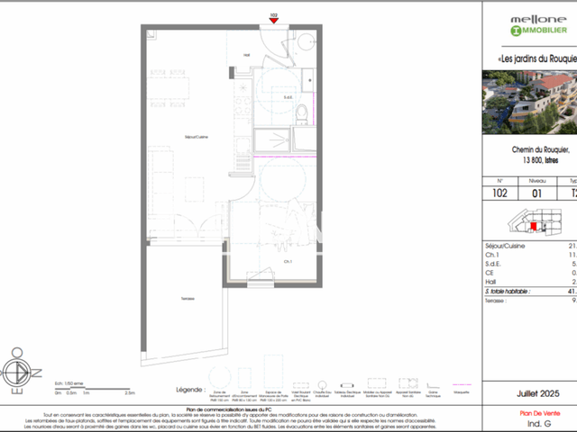 Appartement 2 pièces (41.72 m²) à louer - Istres (13800)