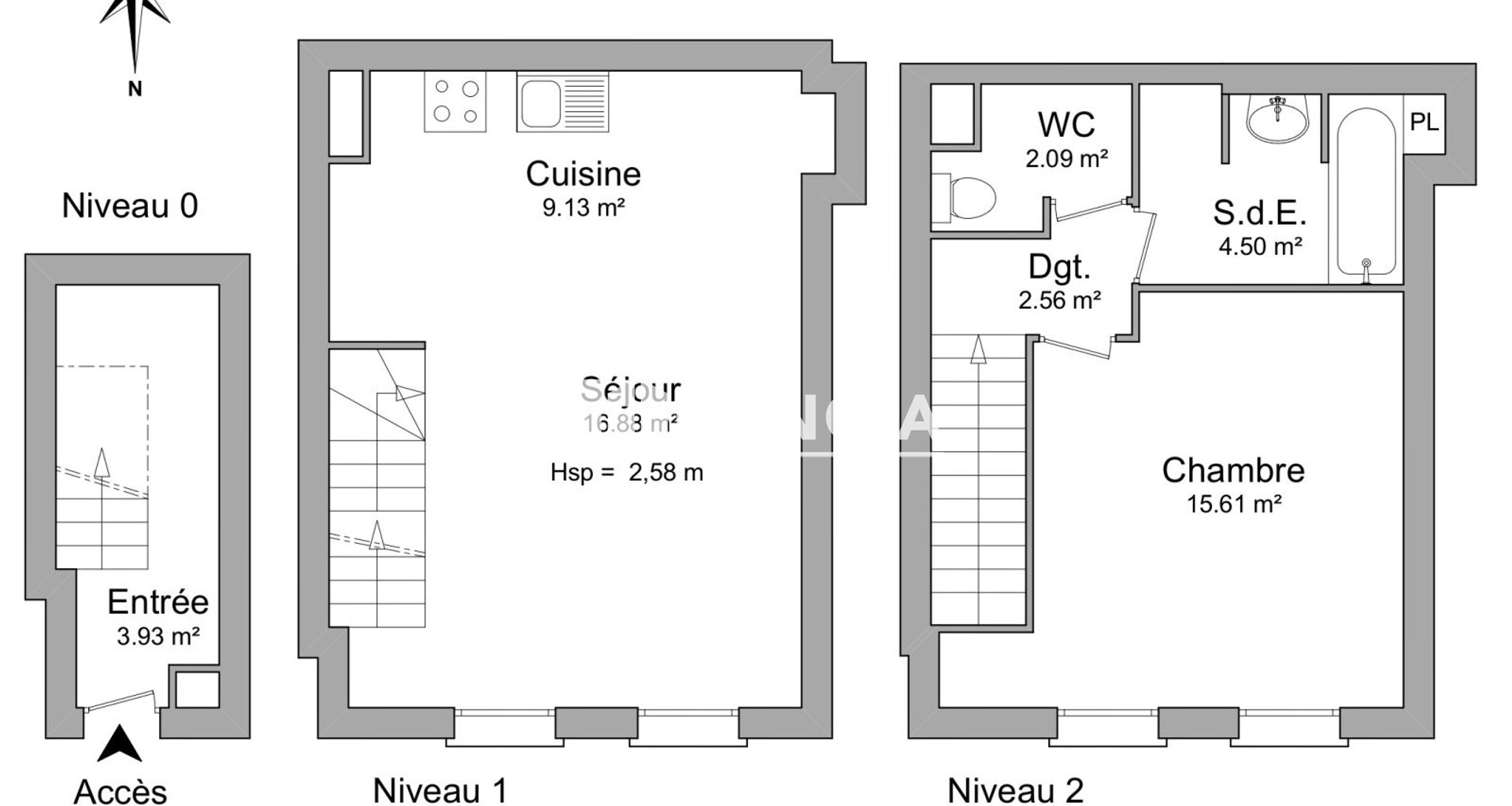 Appartement 2 pièces (56 m²) à vendre - Besançon (25000)