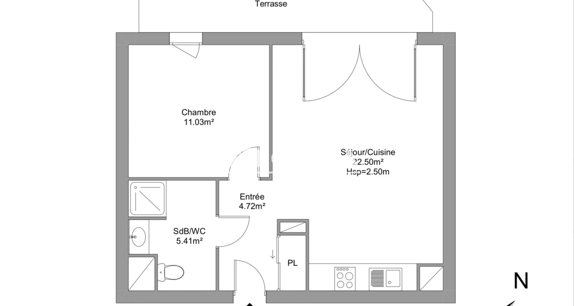 Appartement 2 pièces (43.9 m²) à louer - Aix-en-provence (13090)