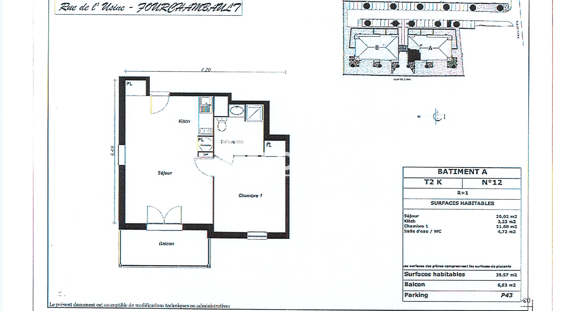 Appartement 2 pièces (39.57 m²) à louer - Fourchambault (58180)