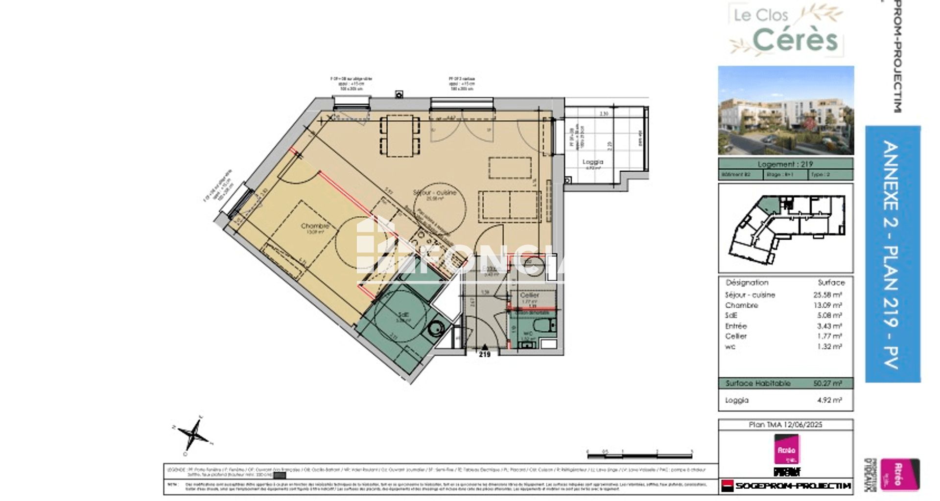 Appartement 2 pièces (50.39 m²) à louer - Wambrechies (59118)