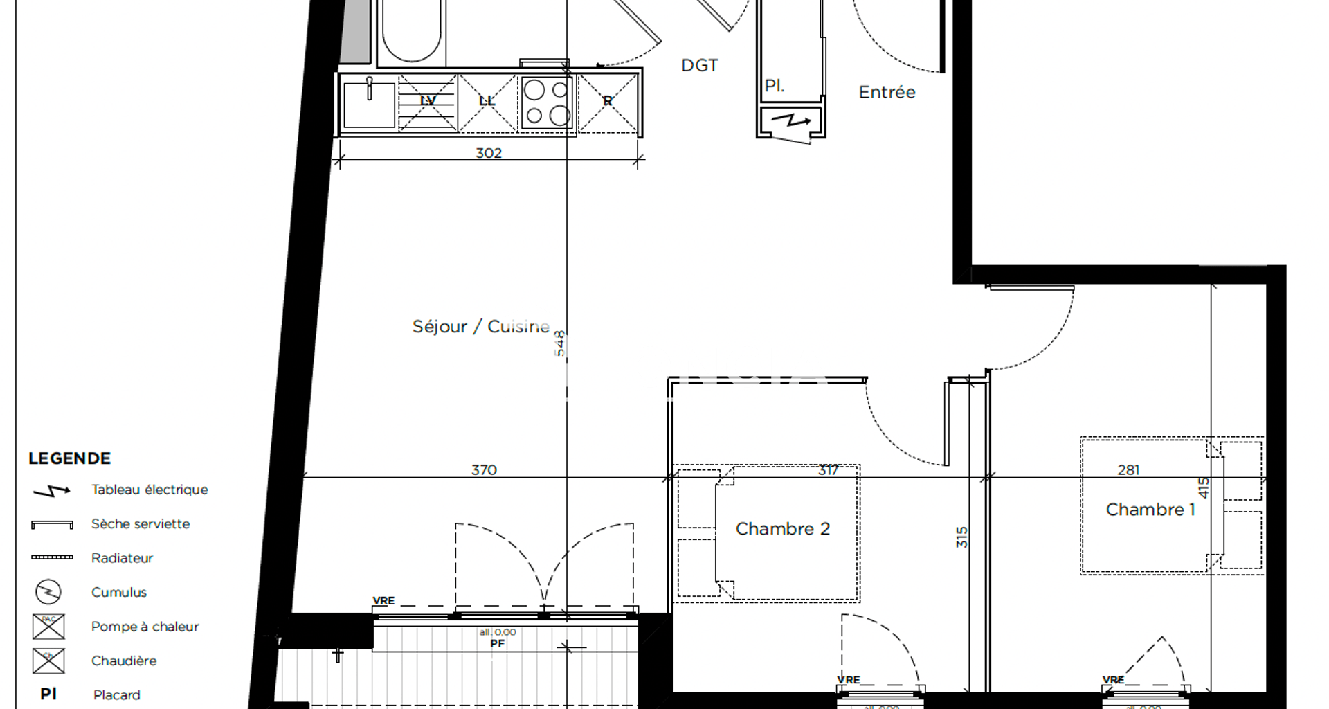 Appartement 3 pièces (60.6 m²) à vendre - Toulouse 1ᵉʳ (31100)