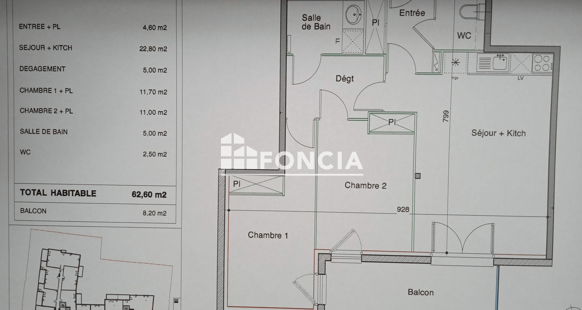 Appartement 3 pièces (63 m²) à louer - Toulouse 2ᵉ (31200)