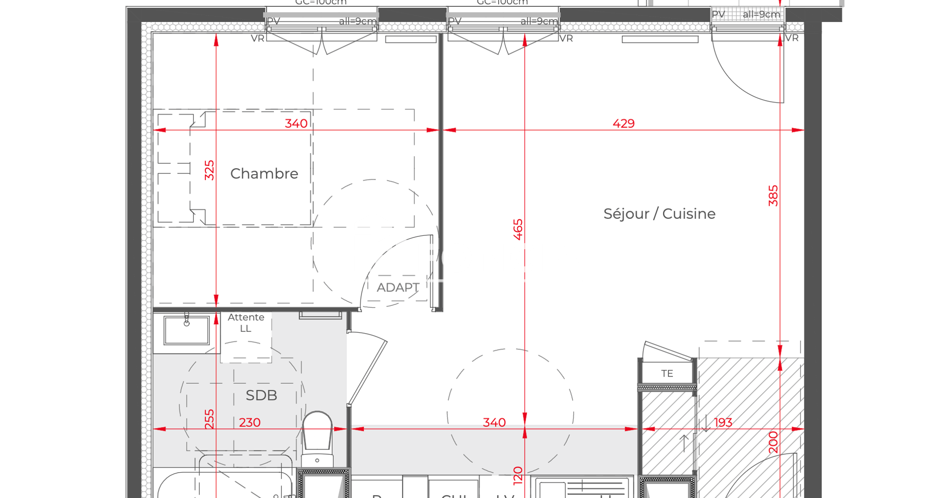 Appartement 2 pièces (43.57 m²) à louer - Colombes (92500)