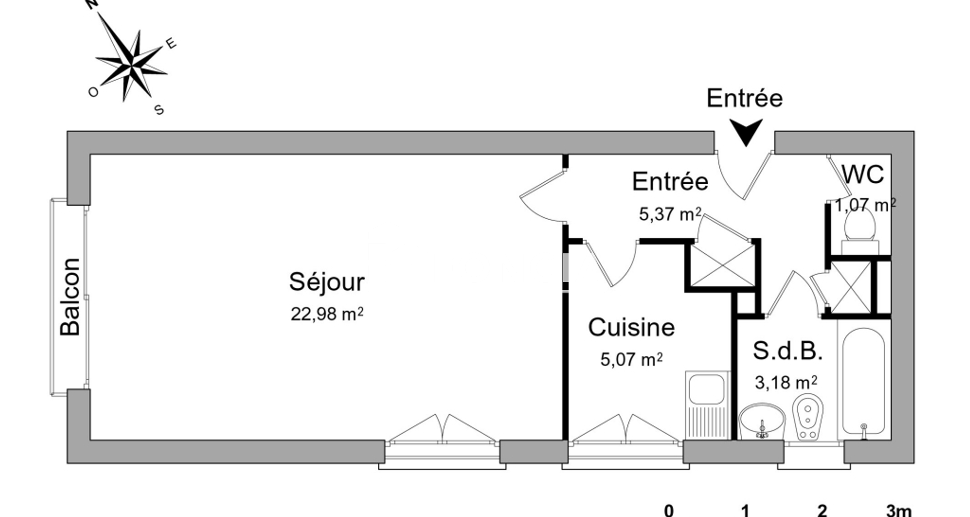 Studio (37.67 m²) à louer - Challans (85300)