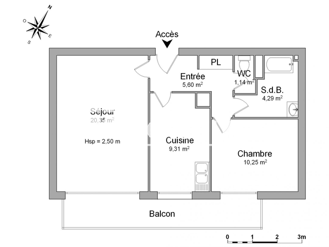 Appartement 2 pièces (50.94 m²) à louer - Challans (85300)