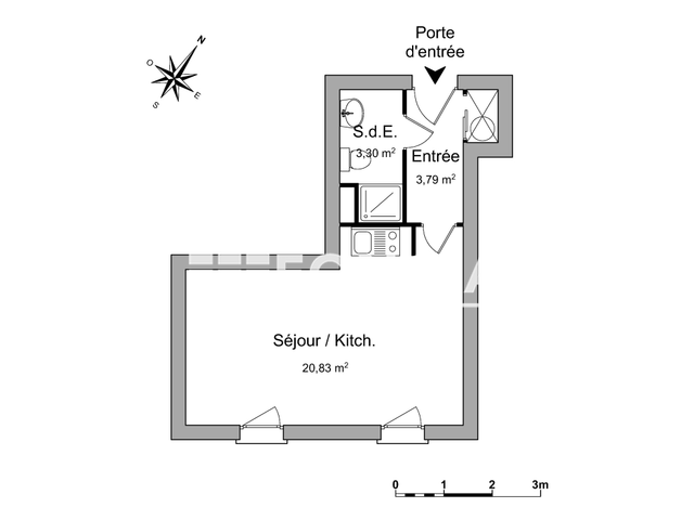 Studio (27.92 m²) à louer - La Roche Sur Yon (85000)