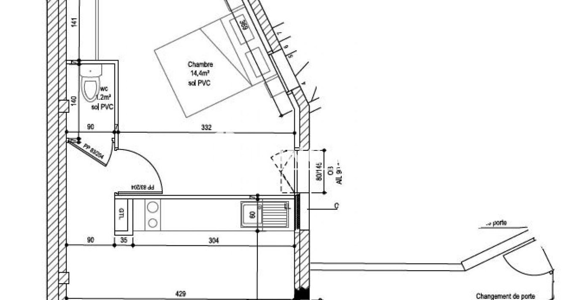 Appartement 2 pièces (38.5 m²) à louer - Challans (85300)